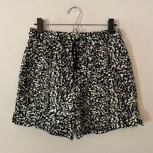 NWT Pistola Black White Marbled Terrycloth Sweat Shorts Women's size Small